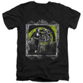 Beetlejuice Here Lies Mens Slim Fit V-Neck T Shirt Black Officially Licensed