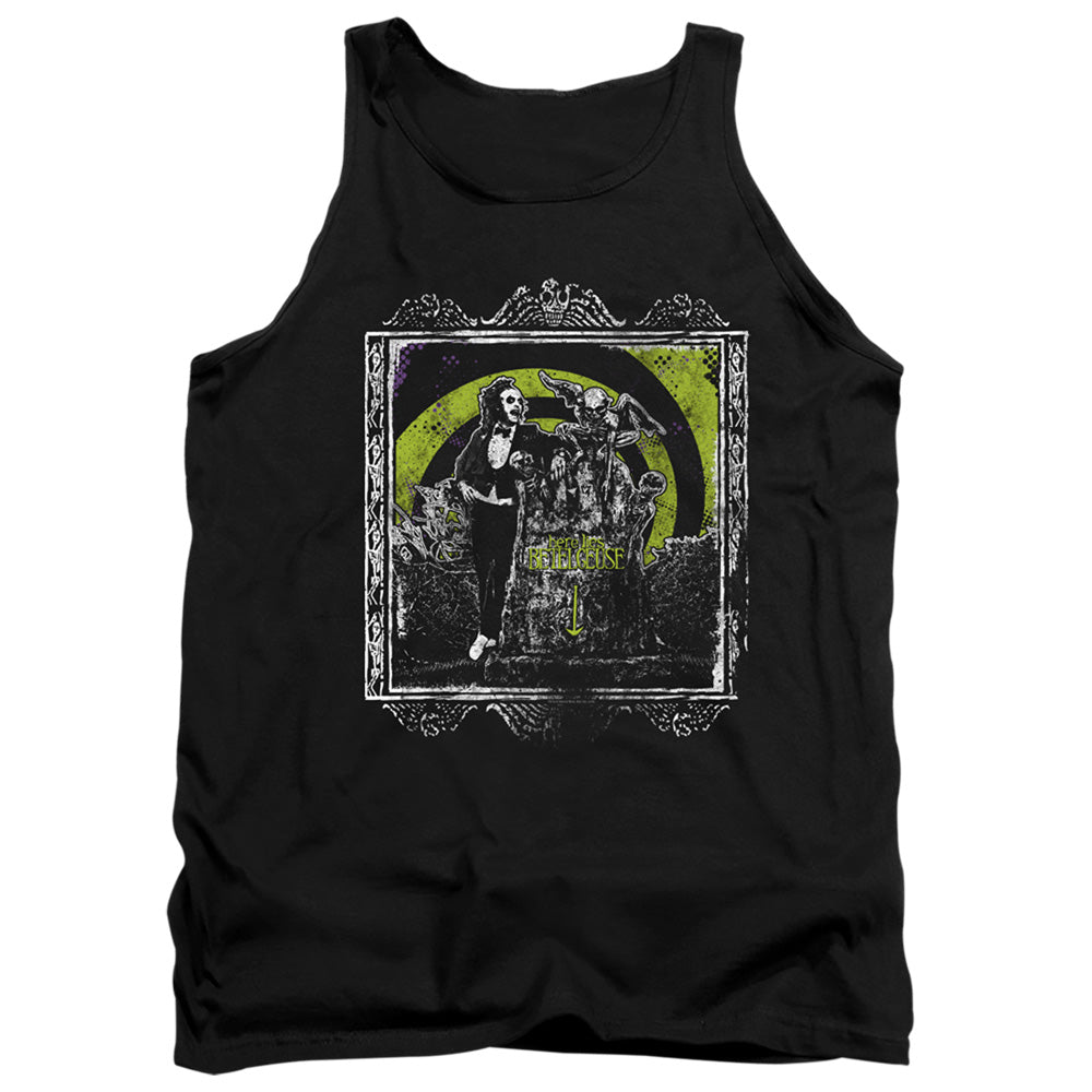 Beetlejuice Here Lies Mens Tank Top Shirt Black Officially Licensed