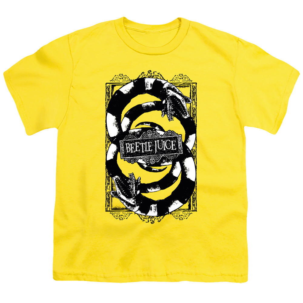 Beetlejuice We Got Worms Kids Youth T Shirt Yellow Officially Licensed