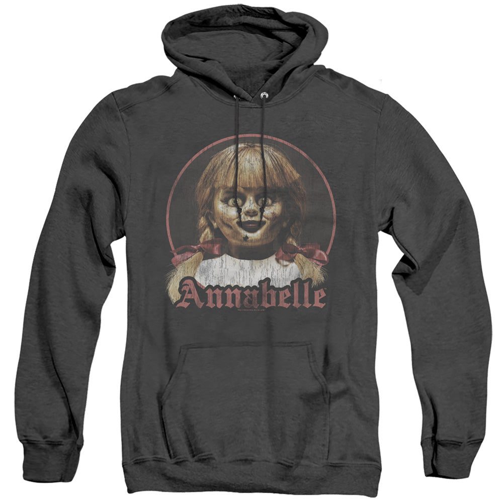 Annabelle Annabelle Portrait Heather Mens Hoodie Black Officially Licensed