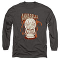 Annabelle Annabelle Illustration Mens Long Sleeve Shirt Charcoal Officially Licensed