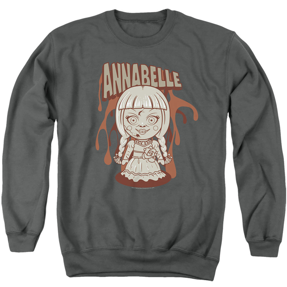 Annabelle Annabelle Illustration Mens Crewneck Sweatshirt Charcoal Officially Licensed