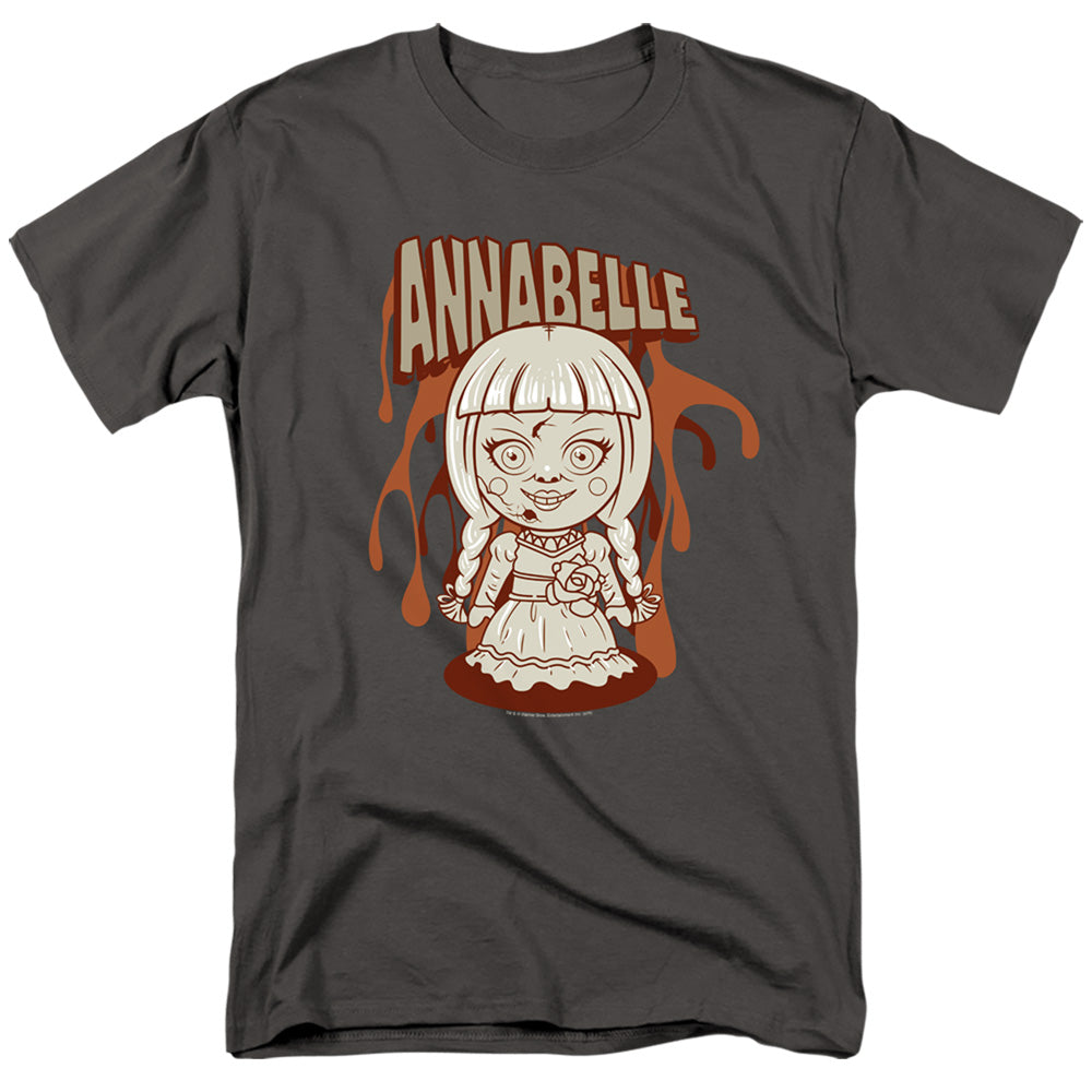 Annabelle Annabelle Illustration Mens T Shirt Charcoal Officially Licensed