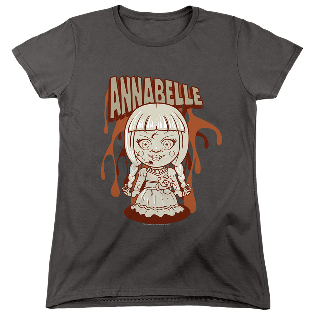 Annabelle Annabelle Illustration Womens T Shirt Charcoal Officially Licensed