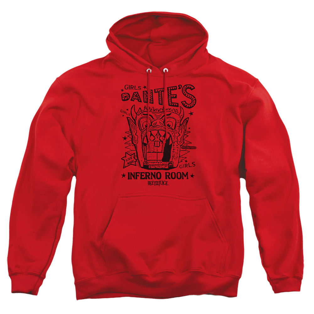 Beetlejuice Dantes Inferno Room Mens Hoodie Red Officially Licensed