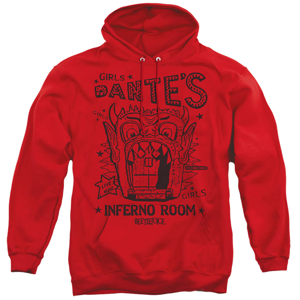 Beetlejuice Dantes Inferno Room Mens Hoodie Red Officially Licensed