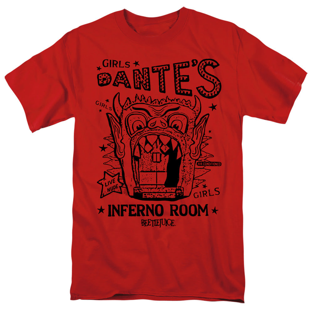 Beetlejuice Dantes Inferno Room Mens T Shirt Red Officially Licensed