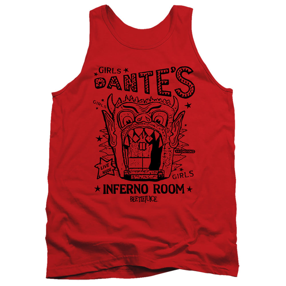 Beetlejuice Dantes Inferno Room Mens Tank Top Shirt Red Officially Licensed