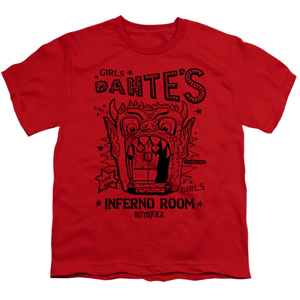 Beetlejuice Dantes Inferno Room Kids Youth T Shirt Red Officially Licensed