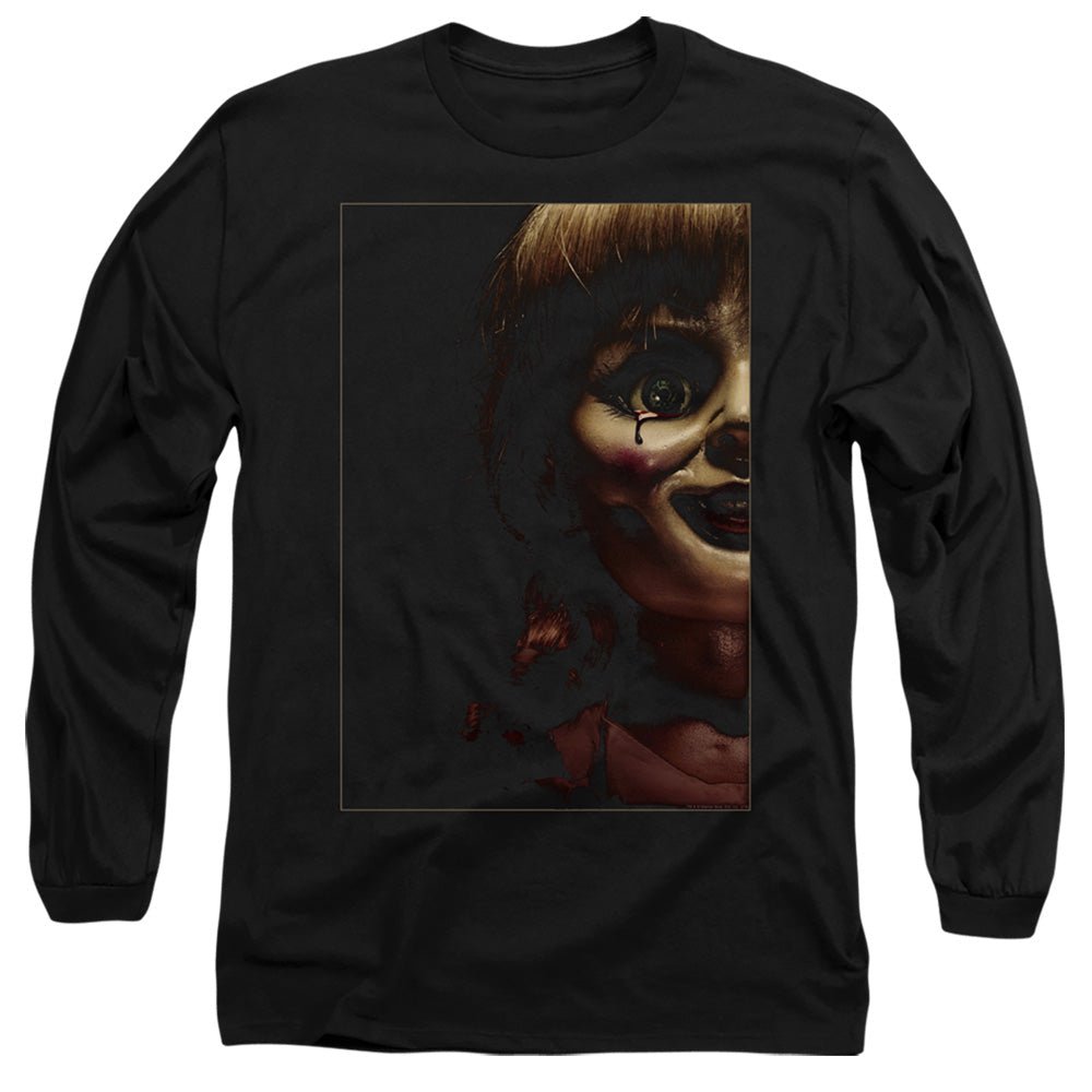 Annabelle Doll Tear Mens Long Sleeve Shirt Black Officially Licensed