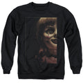 Annabelle Doll Tear Mens Crewneck Sweatshirt Black Officially Licensed