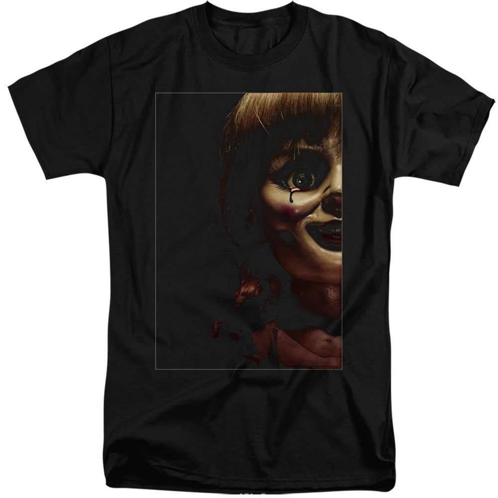 Annabelle Doll Tear Mens Tall T Shirt Black Officially Licensed