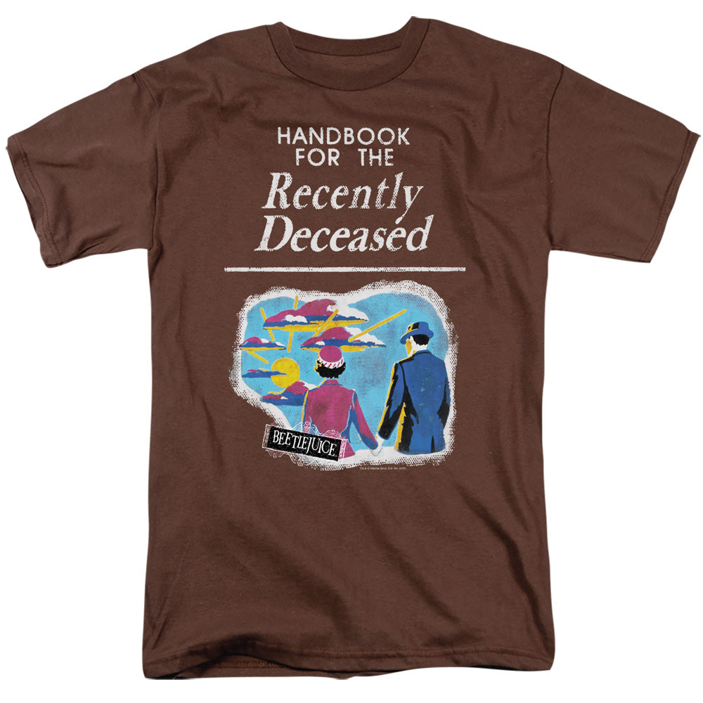 Beetlejuice The Handbook Mens T Shirt Coffee Officially Licensed