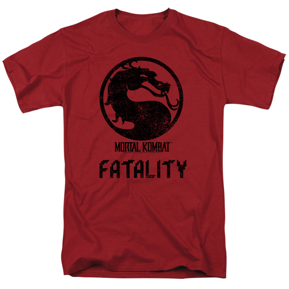 Mortal Kombat Klassic Fatality Mens T Shirt Cardinal Officially Licensed