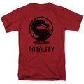 Mortal Kombat Klassic Fatality Mens T Shirt Cardinal Officially Licensed