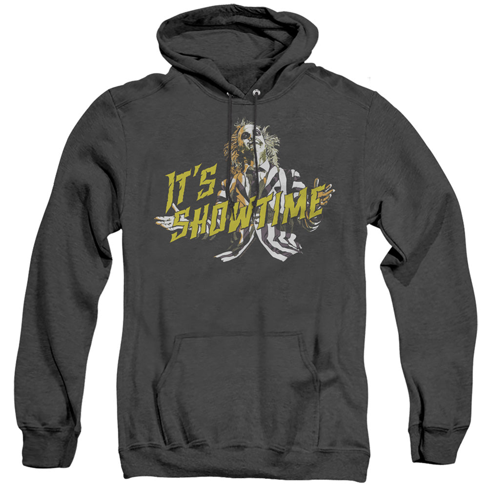 Beetlejuice Showtime Heather Mens Hoodie Black Officially Licensed