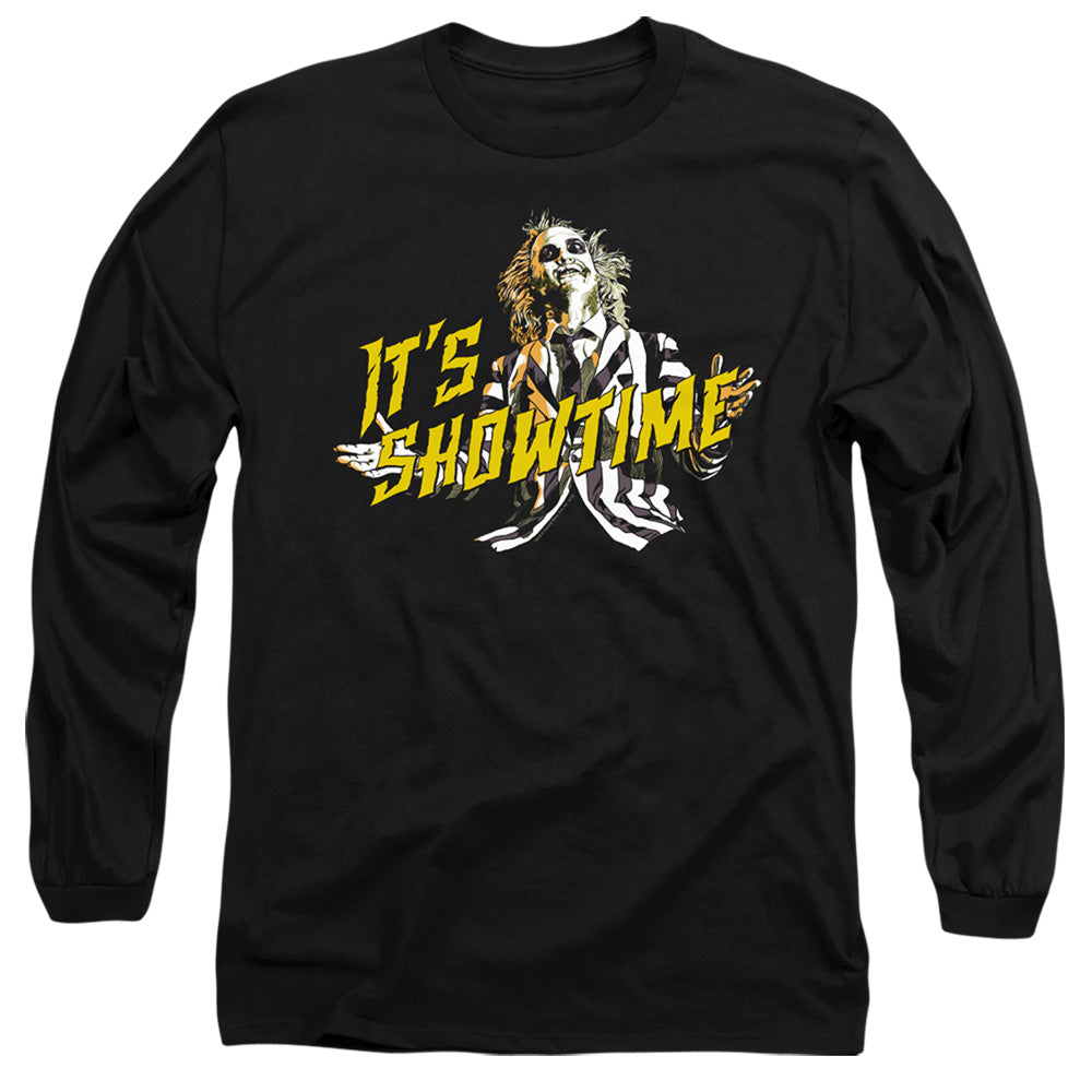 Beetlejuice Showtime Mens Long Sleeve Shirt Black Officially Licensed Officially Licensed