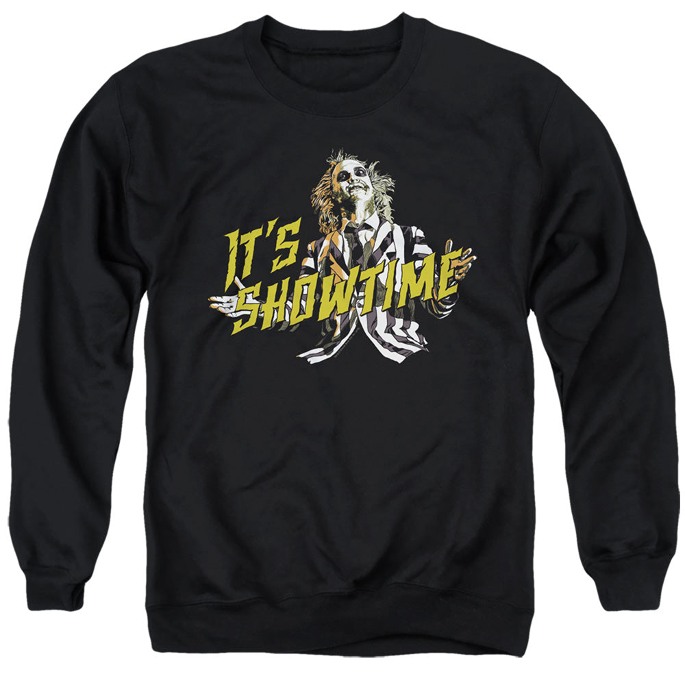 Beetlejuice Showtime Mens Crewneck Sweatshirt Black Officially Licensed