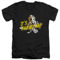 Beetlejuice Showtime Mens Slim Fit V-Neck T Shirt Black Officially Licensed