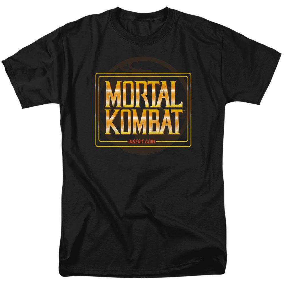 Mortal Kombat Klassic Insert Coin Mens T Shirt Black Officially Licensed