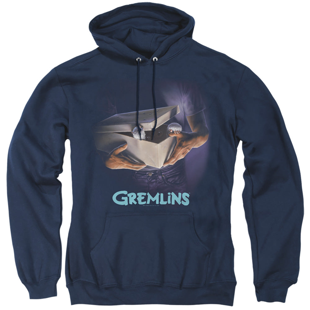 Gremlins Original Poster Mens Hoodie Navy Blue Officially Licensed