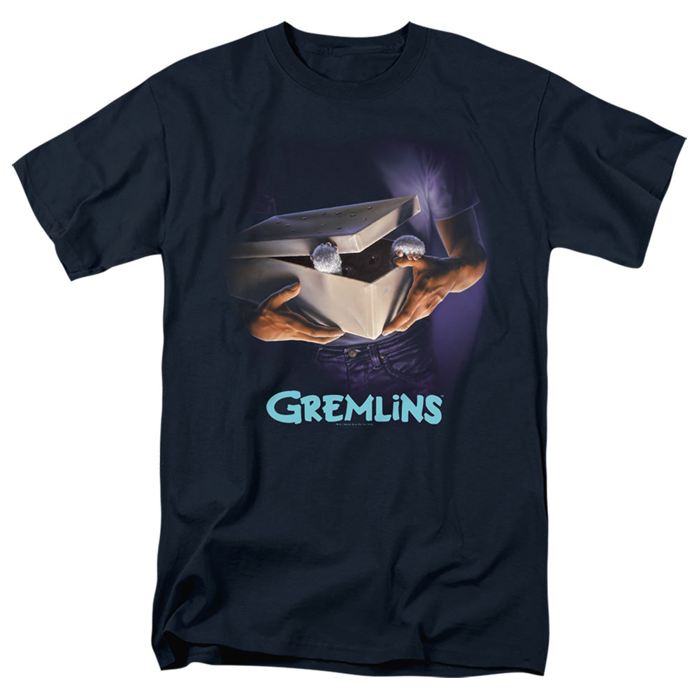 Gremlins Original Poster Mens T Shirt Navy Blue Officially Licensed