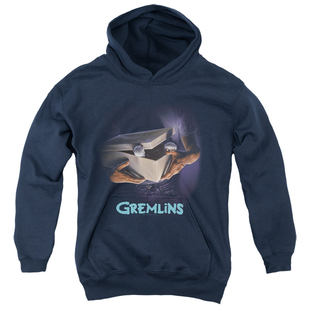 Gremlins Original Poster Kids Youth Hoodie Navy Blue Officially Licensed