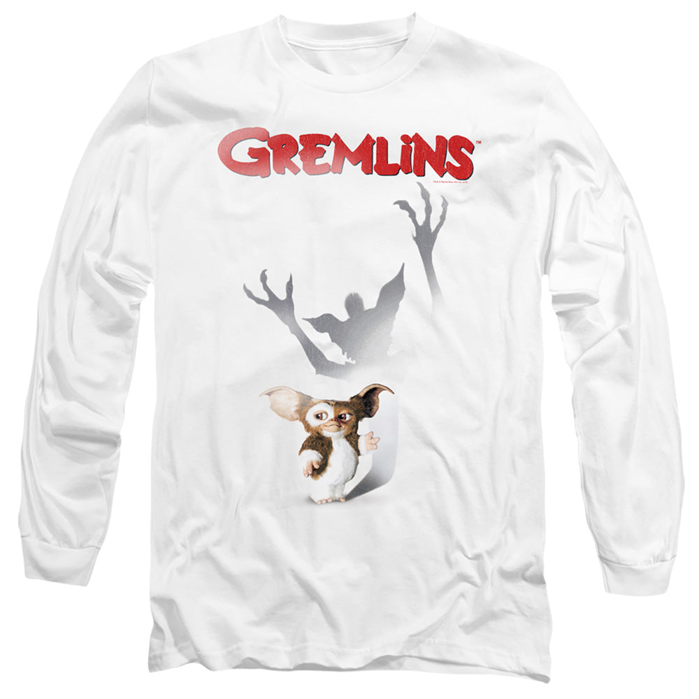 Gremlins Shadow Mens Long Sleeve Shirt White Officially Licensed Officially Licensed