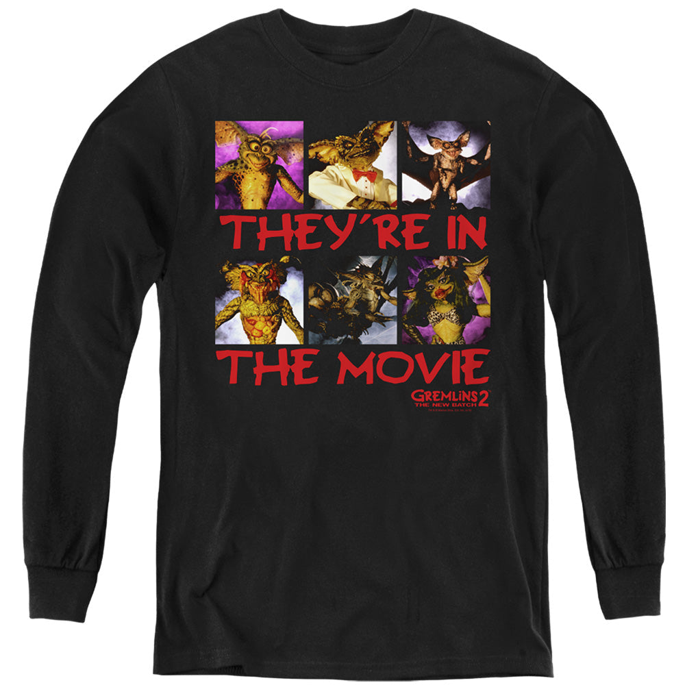 Gremlins 2 In The Movie Long Sleeve Kids Youth T Shirt Black Officially Licensed