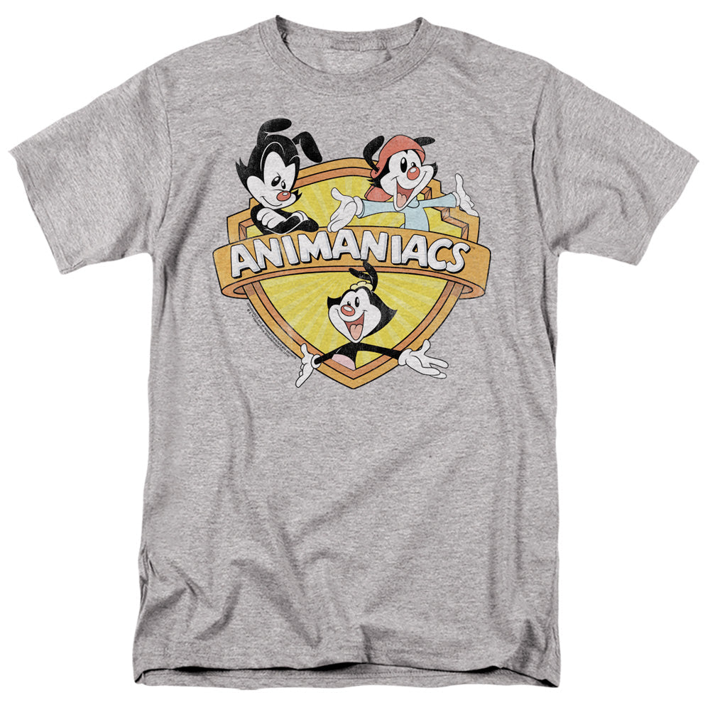 Animaniacs Shielded Animaniacs Mens T Shirt Athletic Heather Officially Licensed