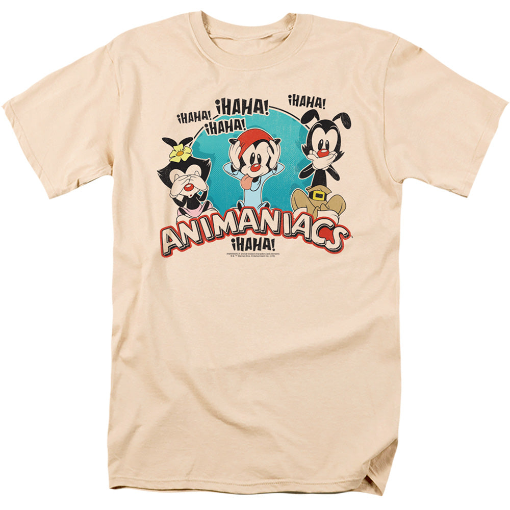 Animaniacs No Evil Mens T Shirt Cream Officially Licensed