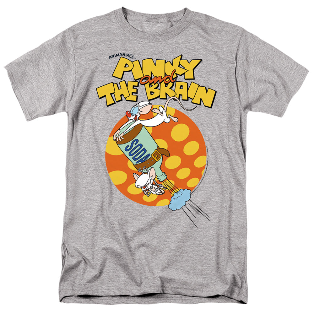 Pinky And The Brain Soda Mens T Shirt Athletic Heather Officially Licensed