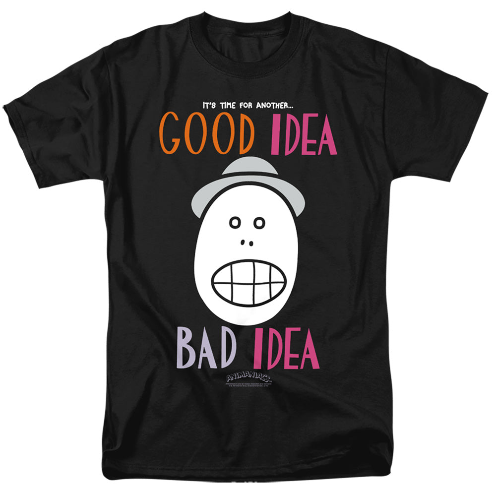 Animaniacs Good Idea Bad Idea Mens T Shirt Black Officially Licensed