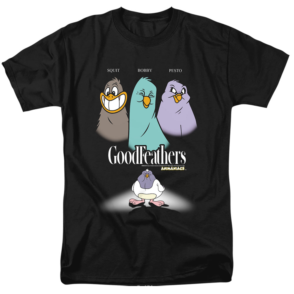Animaniacs Goodfeathers Mens T Shirt Black Officially Licensed