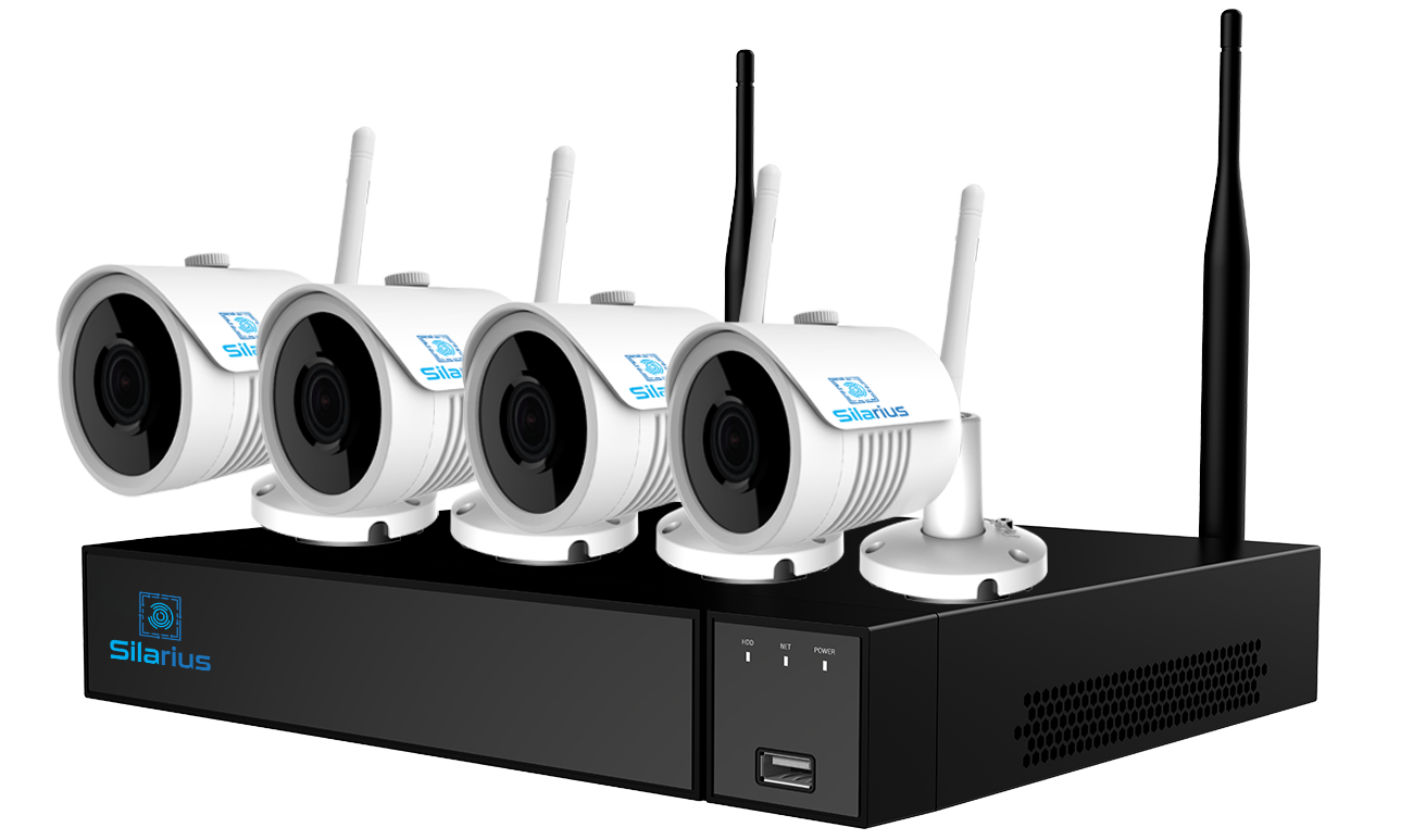 Silarius SIL-4CHNVRWIFI8MPKIT2 AI 4CH 8MP WiFi kit, 4K, 3.6mm lens (NDAA Compliant), 2TB HDD