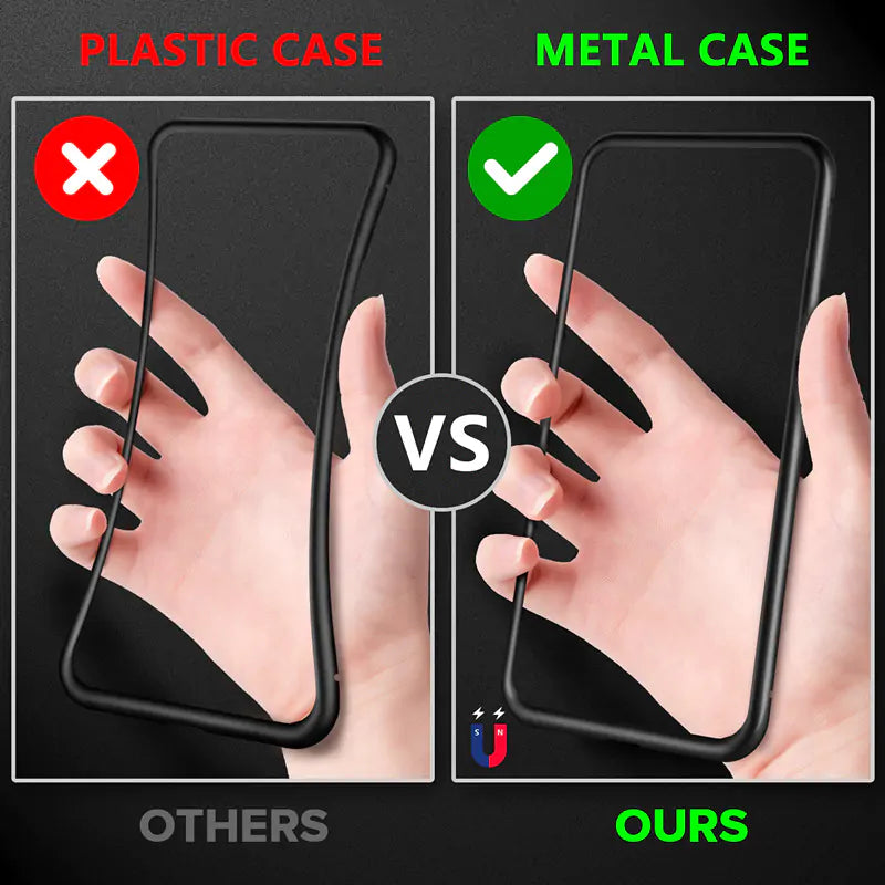 Glass Privacy Metal Phone Case iphone