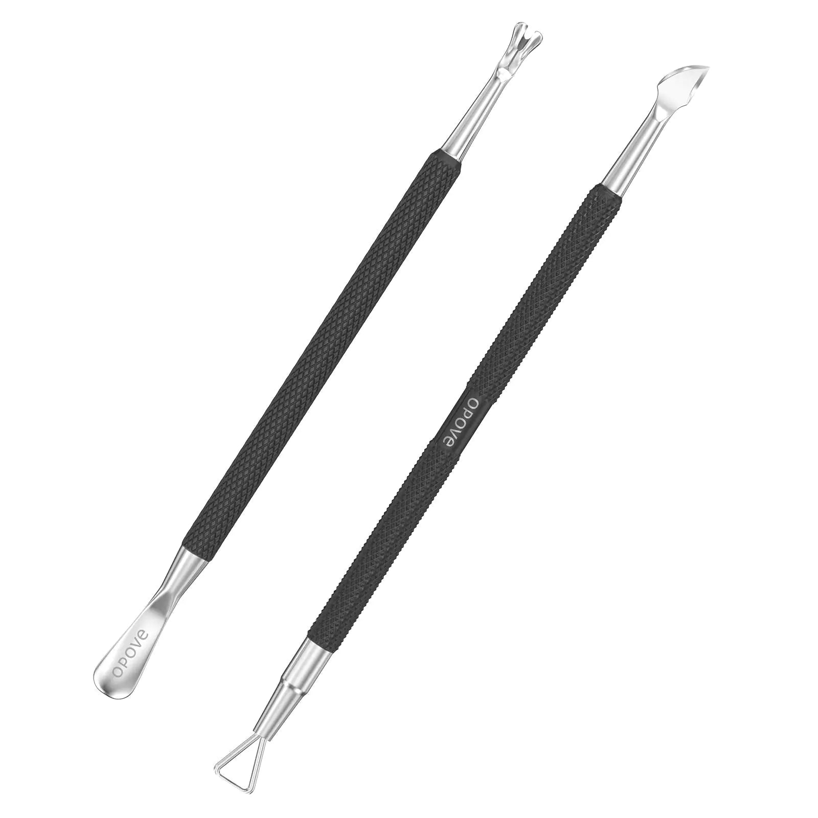 Cuticle Pusher Nail Polish Remover Stainless Steel Manicure Tool Set Gel Nail Polish Peeler Scraper Nail Cleaner Pedicure Kit for Fingernail and Toenail, opove P1, Matter Black… Buy X7 Get This 90% Off