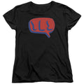 Yes Word Bubble Womens T Shirt Black