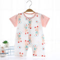 Baby One-piece Summer Thin Baby Short Sleeve Jumpsuit Pure Cotton