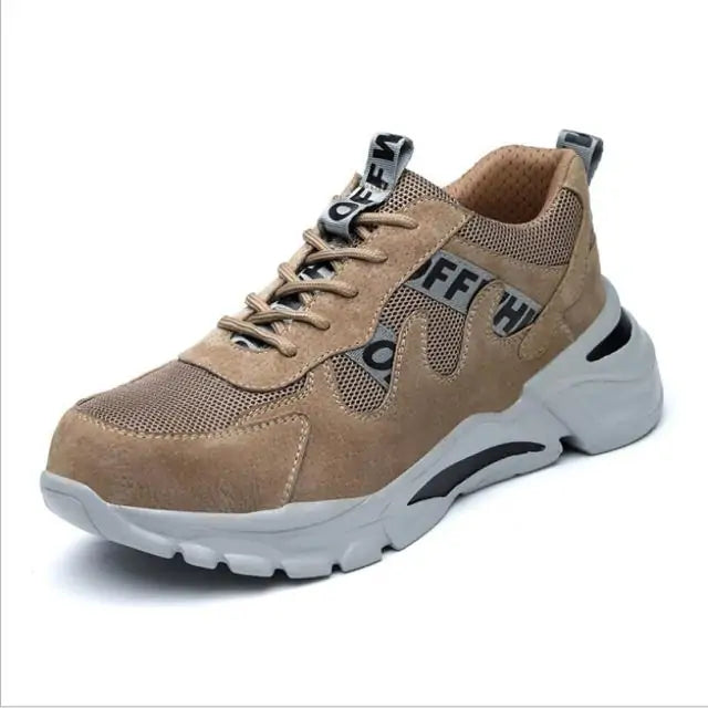 Men's Steel Toe Safety Work Shoes - Lightweight Outdoor Protective Footwear