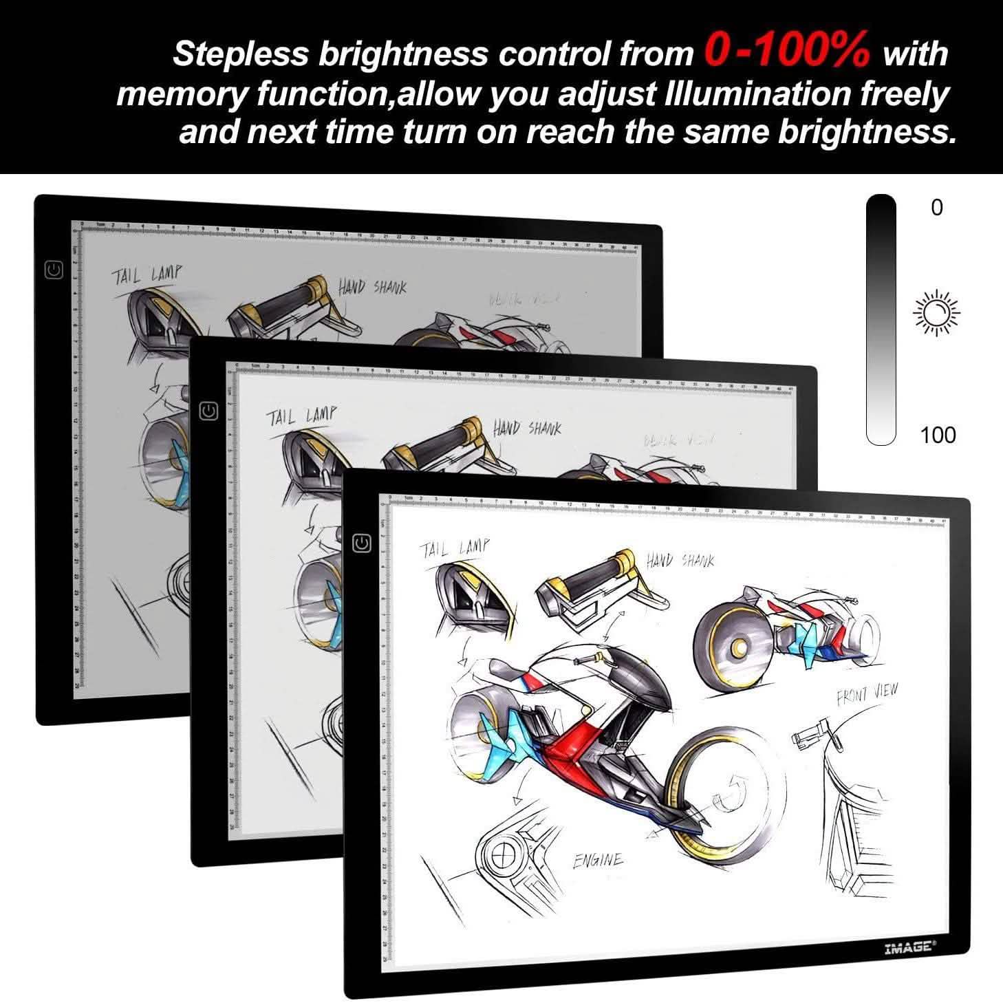 A3 Light Box Magnetic Artcraft Tracing Adjustable LED Light PadBoard Drawing
