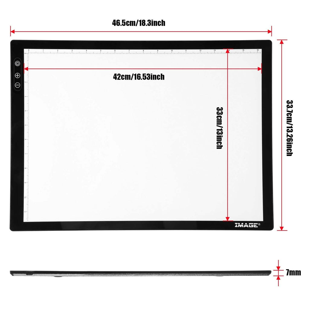 A3 Light Pad A3 LED Tracing Pad Ultra-Thin Drawing Pad Adjustable Brightness