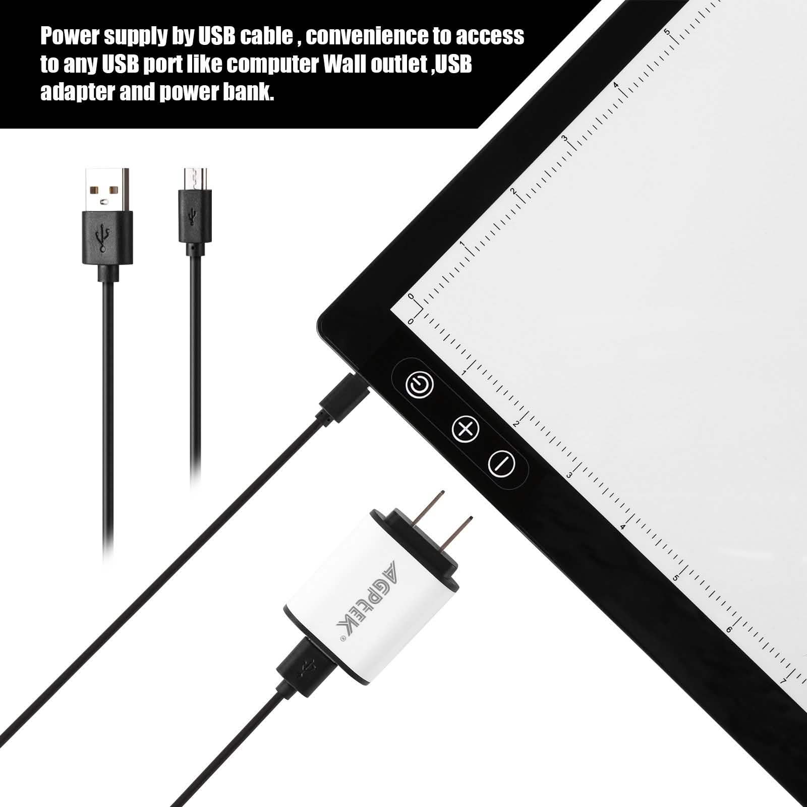 A3 Light Pad A3 LED Tracing Pad Ultra-Thin Drawing Pad Adjustable Brightness