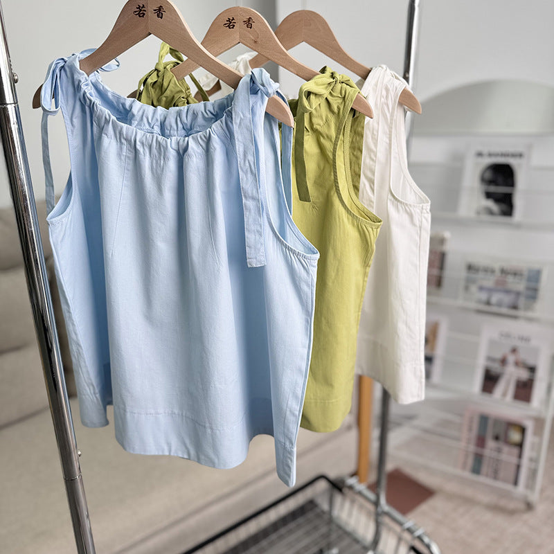 Stylish And Chic Doll-style Vest Shirt