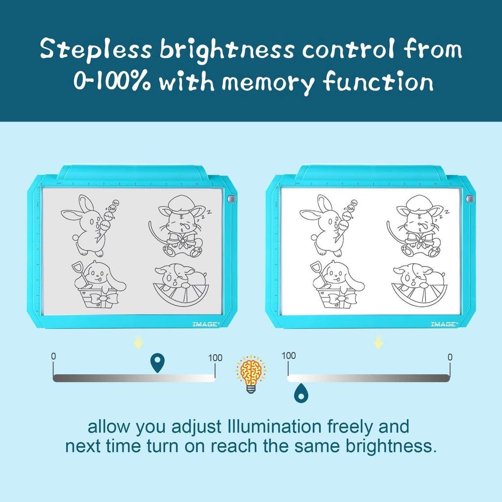 A4 Led Tracing Light Pad Box Memory Function Drawing Sketching Animation