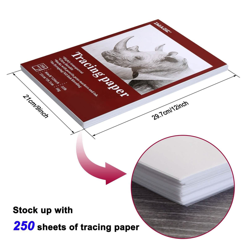 A4 Size 250 Sheets Translucent Vellum Paper for Tracing Sketching Drawing Animation