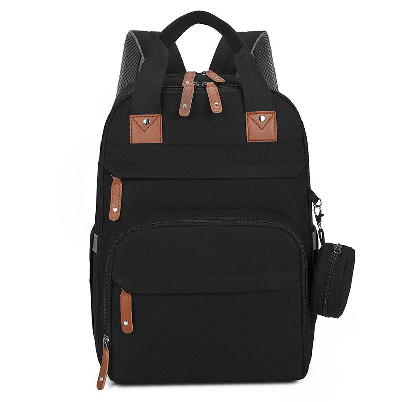 Multi-functional Diaper Bag With A Baby Changing Pad And A Warming Compartment