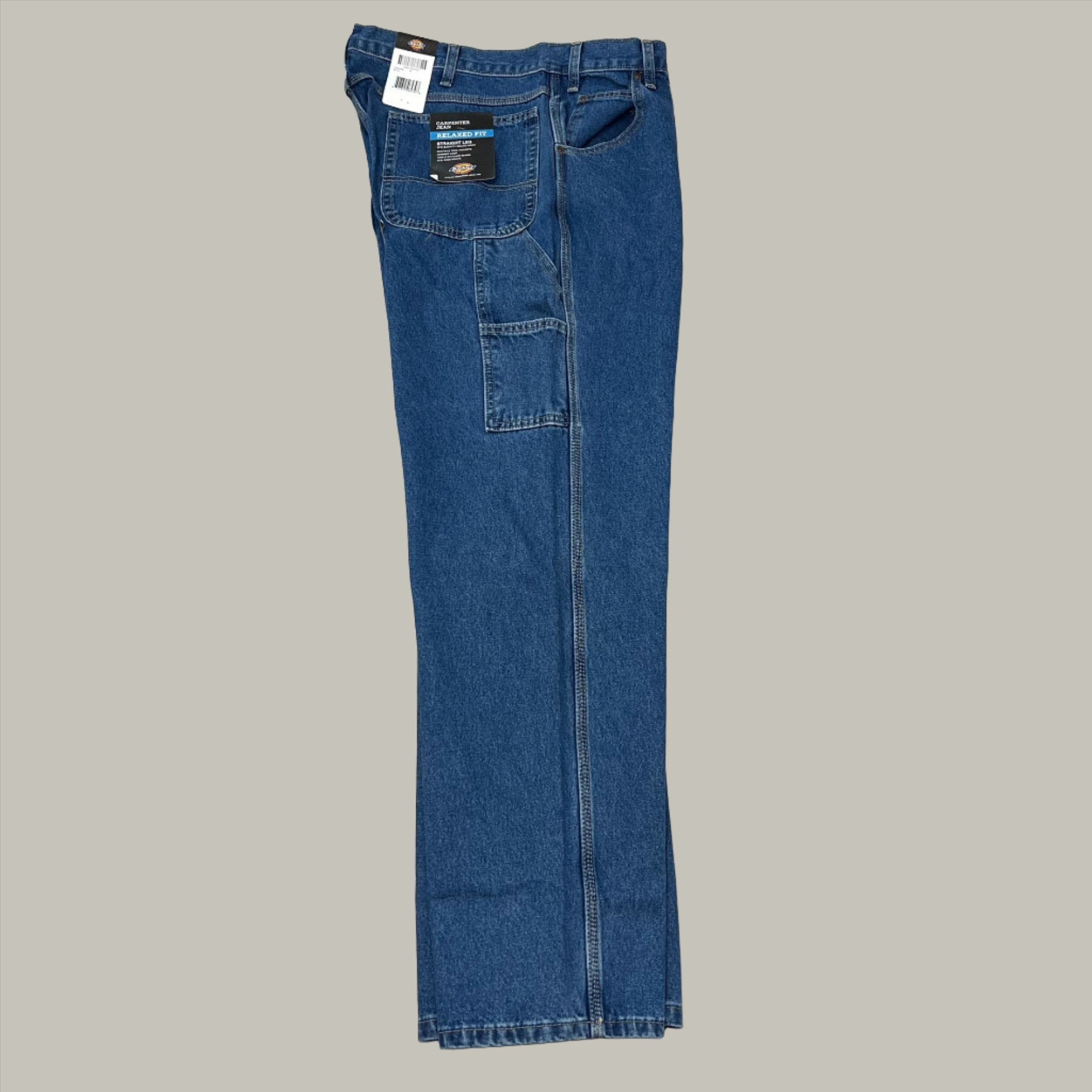 DICKIES Relaxed Fit Carpenter Jean Mns Sz 46X30 Stonewashed Indigo Blue 19294SNB