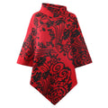 New Product Wish Side Lapel Printed Cape Shawl Sweater Outside