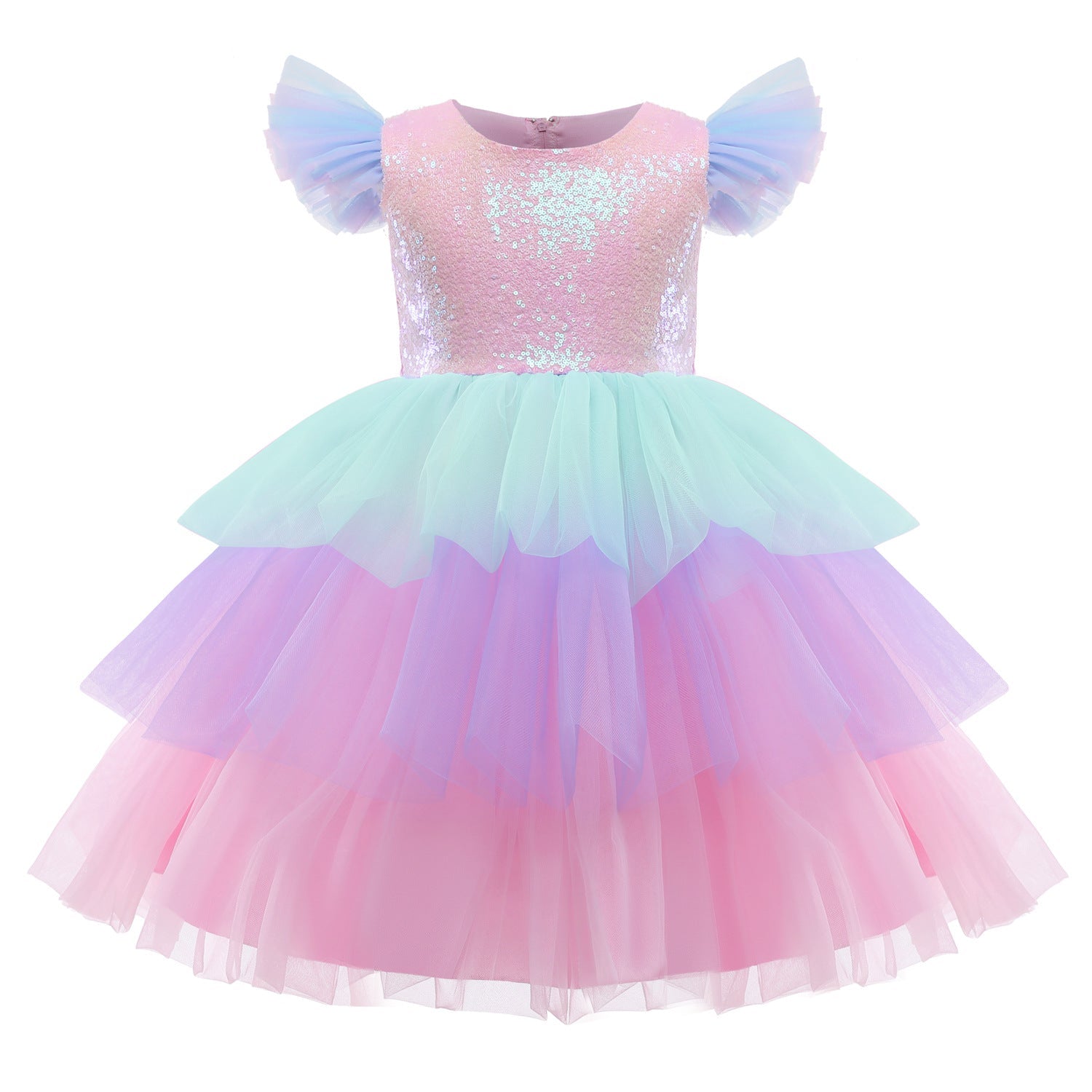 Mesh Sequin Dress For Children